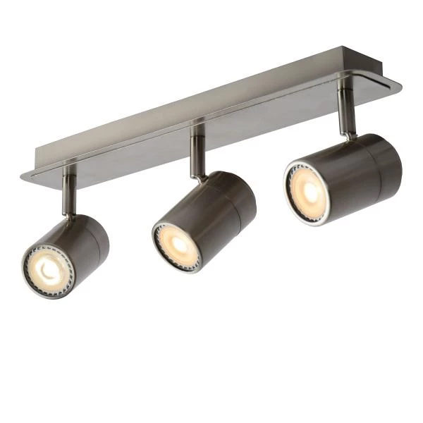 Lucide LENNERT - Plafondspot - LED Dimb. - GU10 - 3x5W 3000K - Mat chroom - detail 3